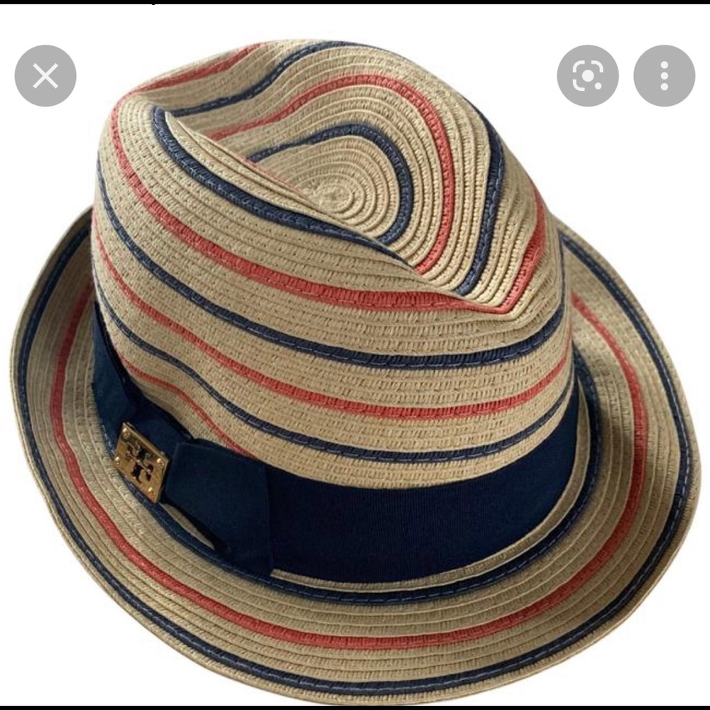 Tory Burch straw hat.